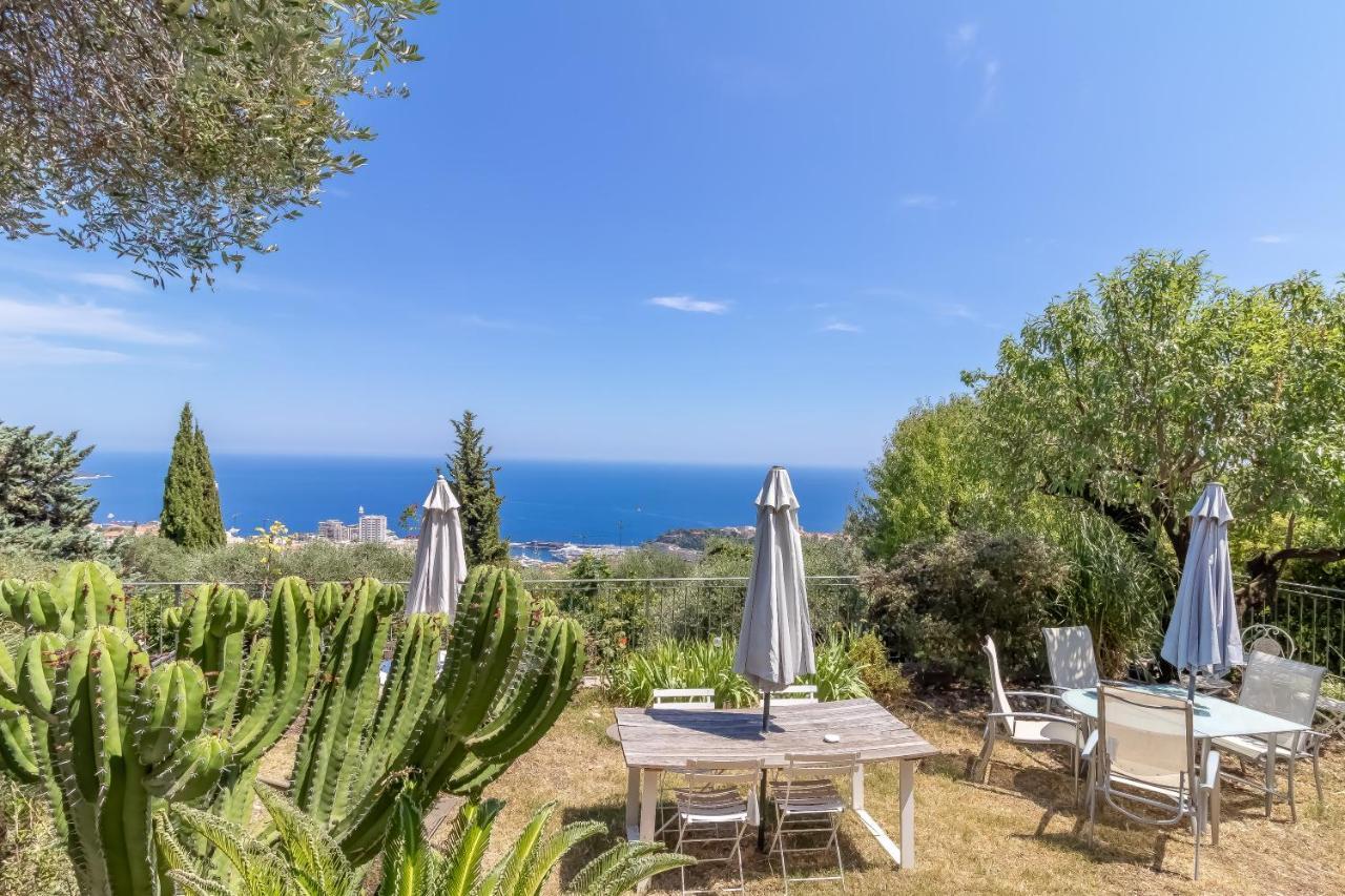Le Mas D'Angeline, Vue Mer, Jardin Commun, Parking, Voiture Requise, 10 Min En Voiture De Monaco, Route Etroite, Pente Raide, Croisement Limite, Sea View, Shared Garden, Parking, Car Required, 10 Min Drive From Monaco, Narrow Steep Road, Limited Pass Beausoleil Exterior foto